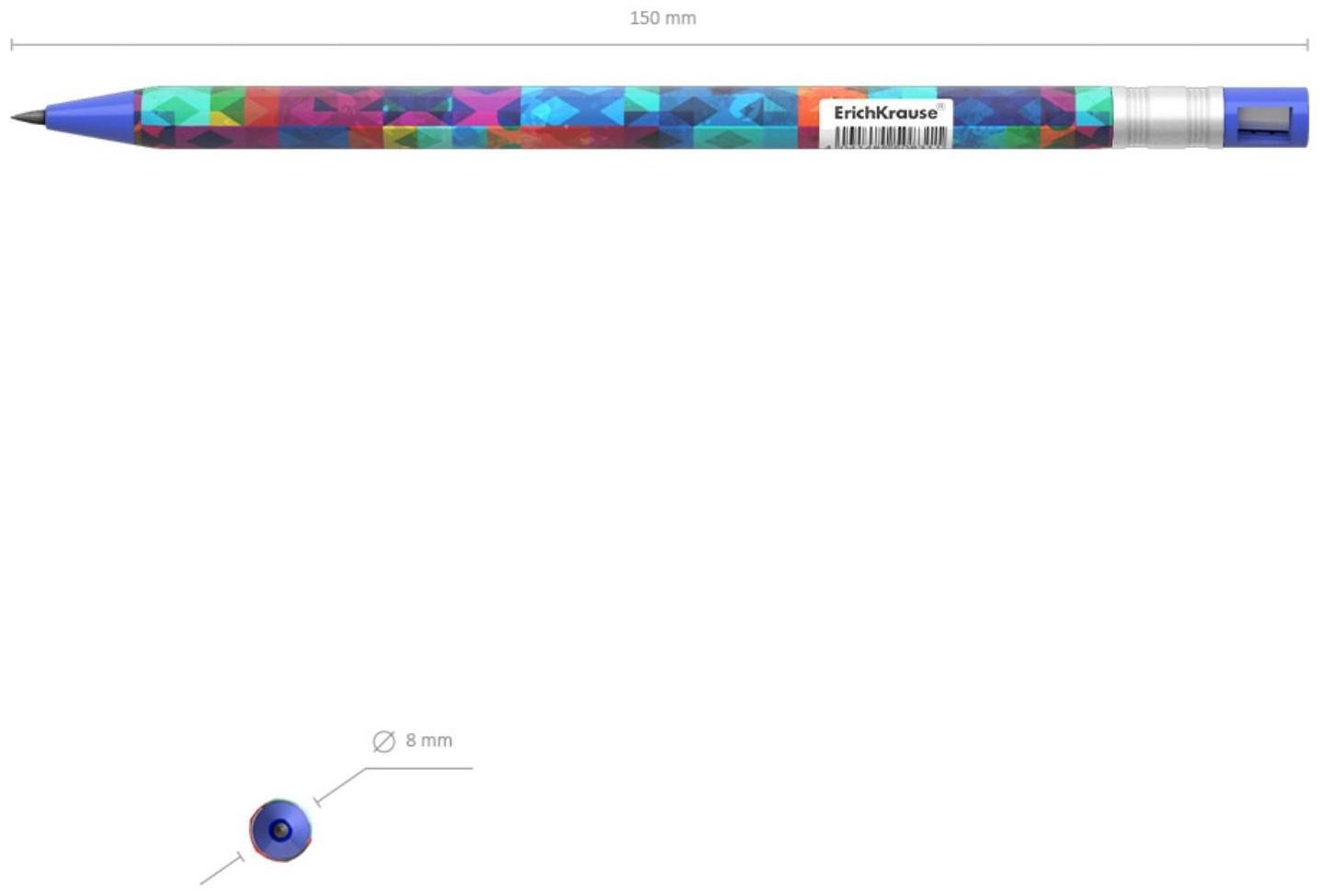 Карандаш механический НВ, 2,0 мм, ErichKrause ColorTouch Patchwork, с точилкой, корпус 