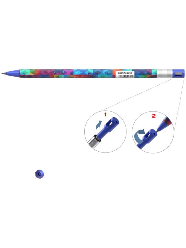 Карандаш механический НВ, 2,0 мм, ErichKrause ColorTouch Patchwork, с точилкой, корпус 