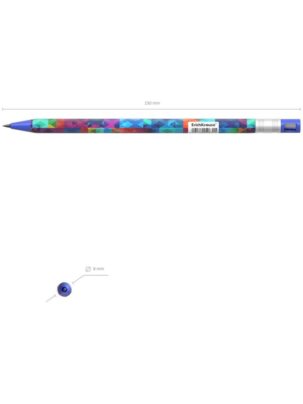 Карандаш механический НВ, 2,0 мм, ErichKrause ColorTouch Patchwork, с точилкой, корпус 