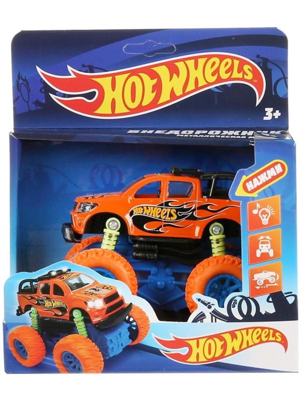 Машина металлическая «Hot Wheels внедорожник» 12 см, инерция, подвеска, световые и звуковые эффекты