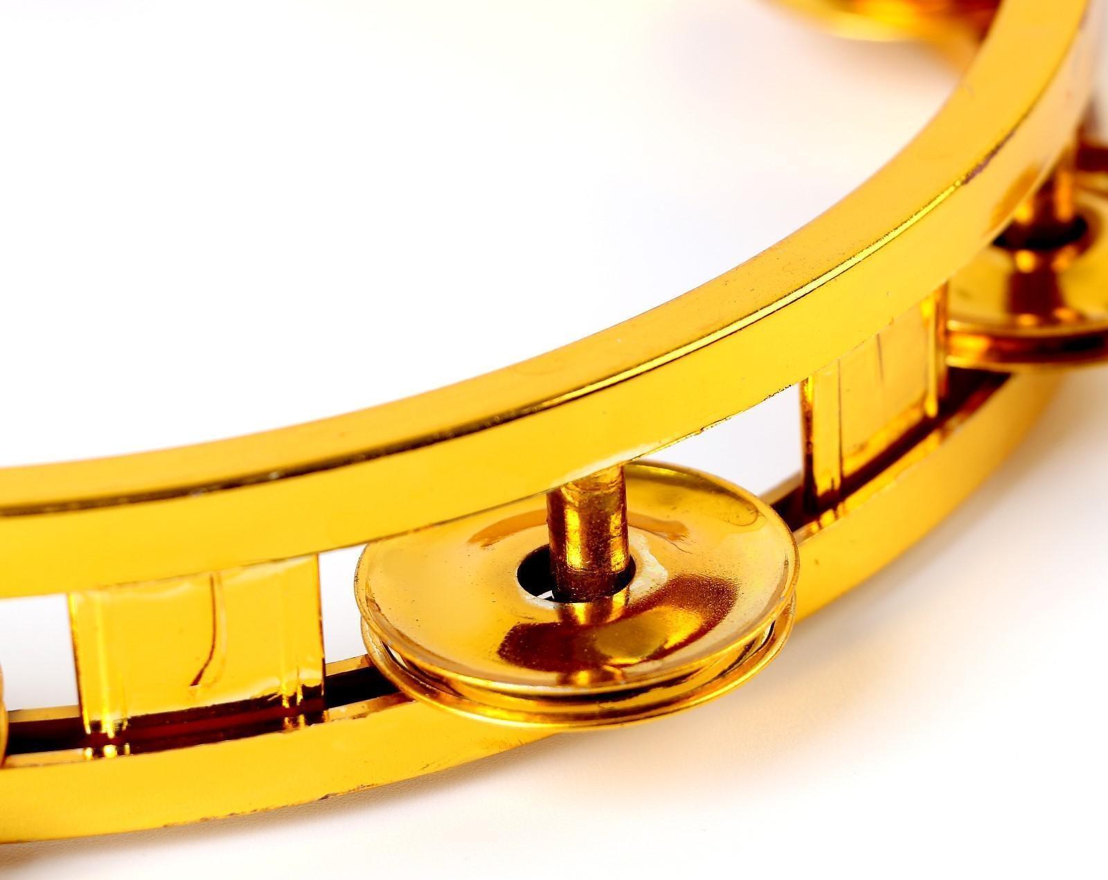 Музыкальная игрушка бубен «Звонкий блеск», с металлическими бубенцами, цвета МИКС