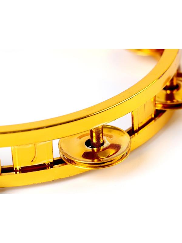 Музыкальная игрушка бубен «Звонкий блеск», с металлическими бубенцами, цвета МИКС