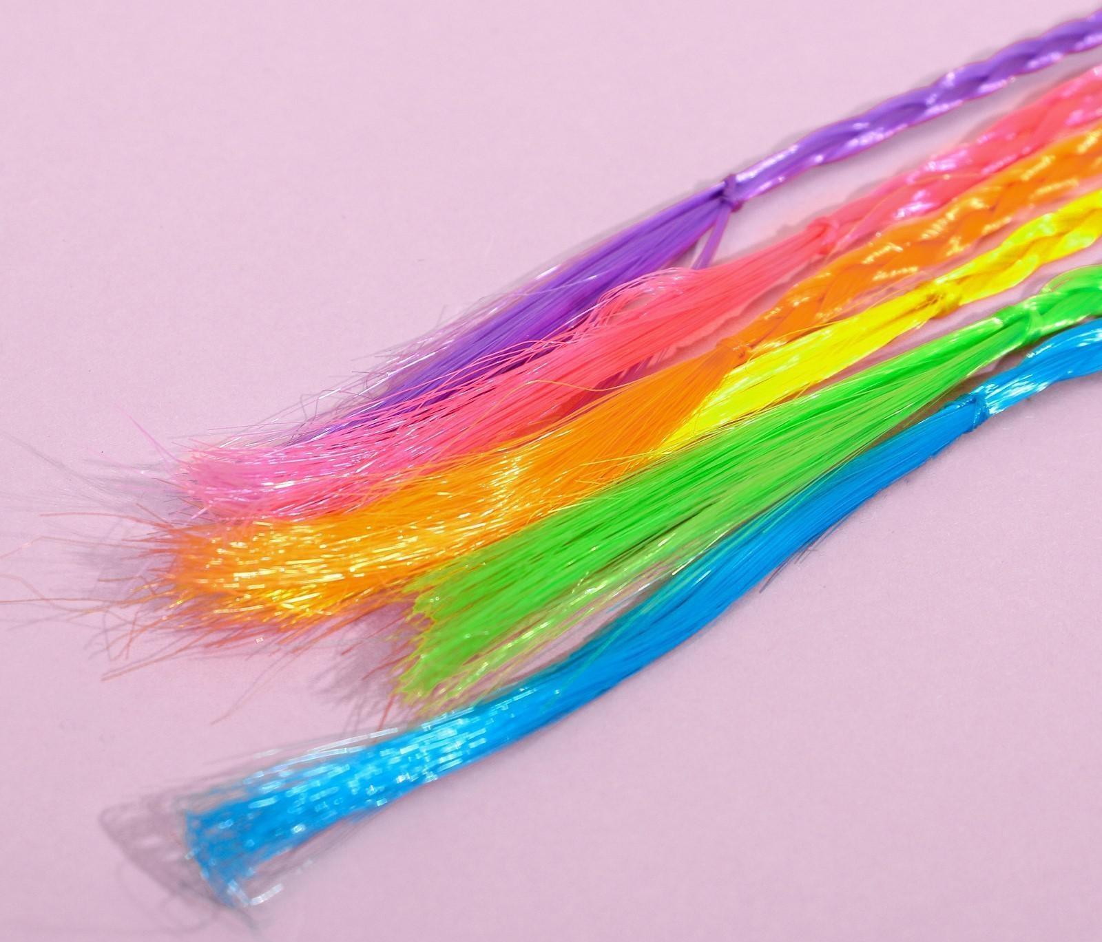 Цветные пряди для волос на крабике «Самой милой леди» (6 шт)