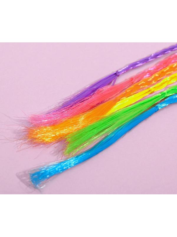 Цветные пряди для волос на крабике «Самой милой леди» (6 шт)