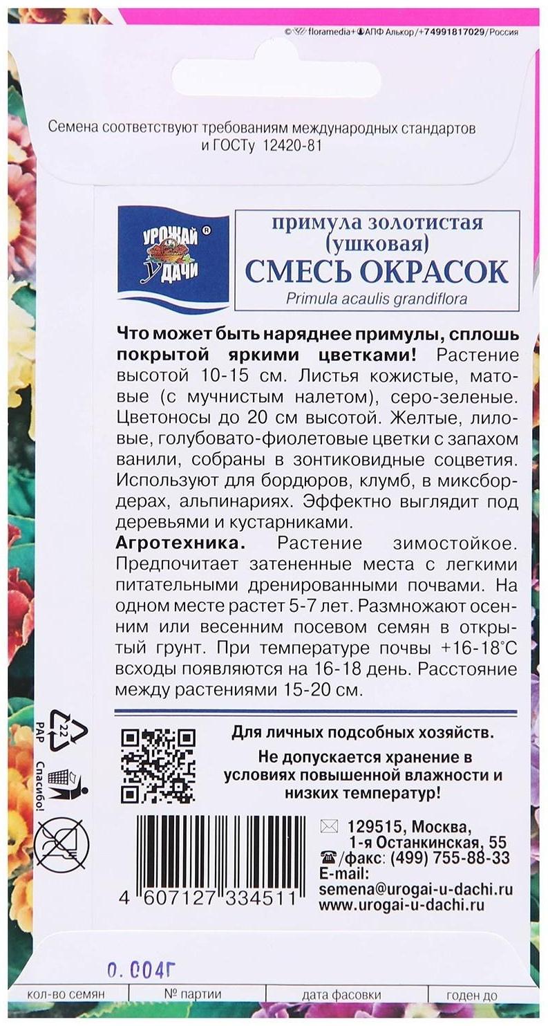 Семена цветов Примула 