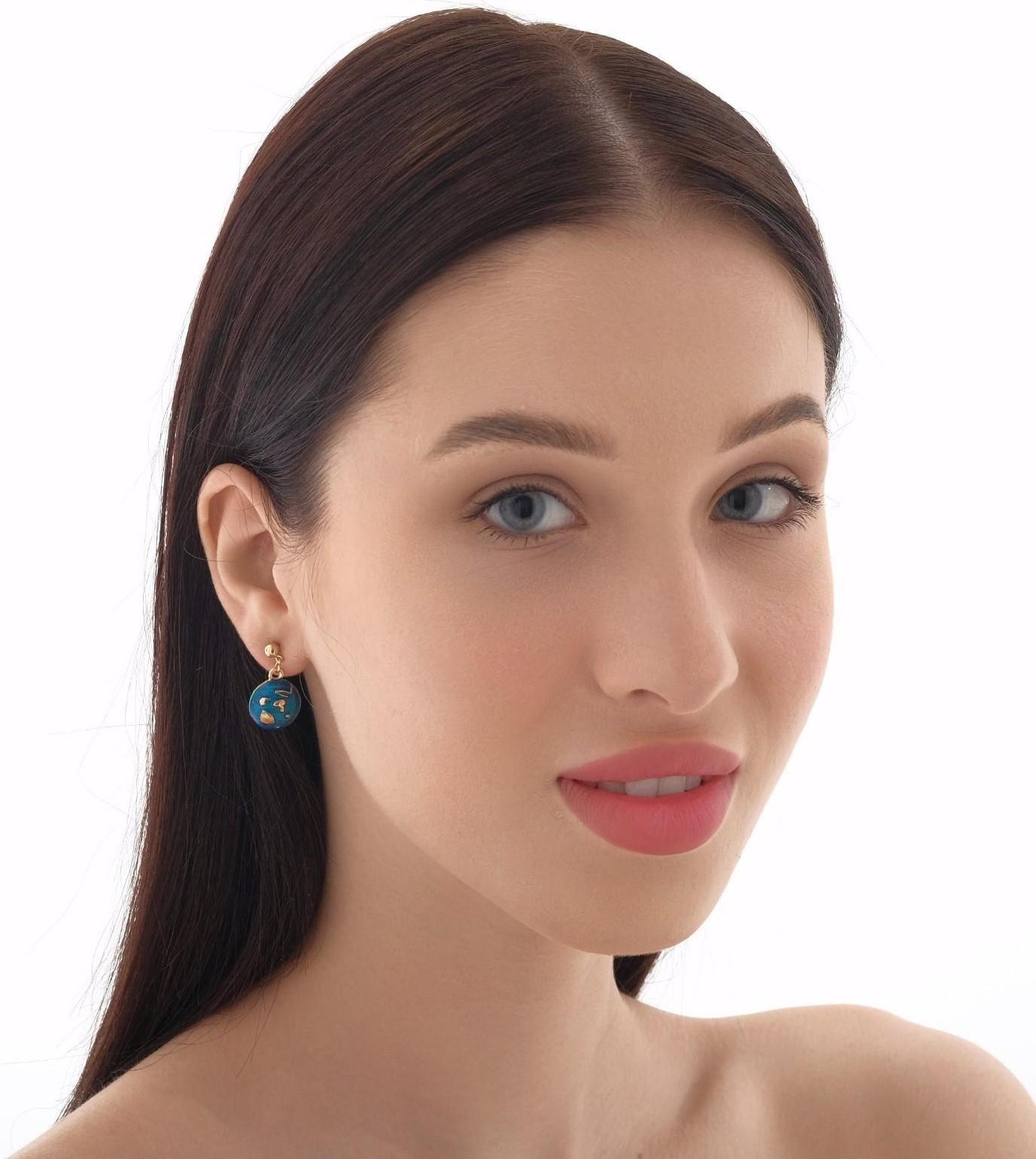 Серьги эмаль 