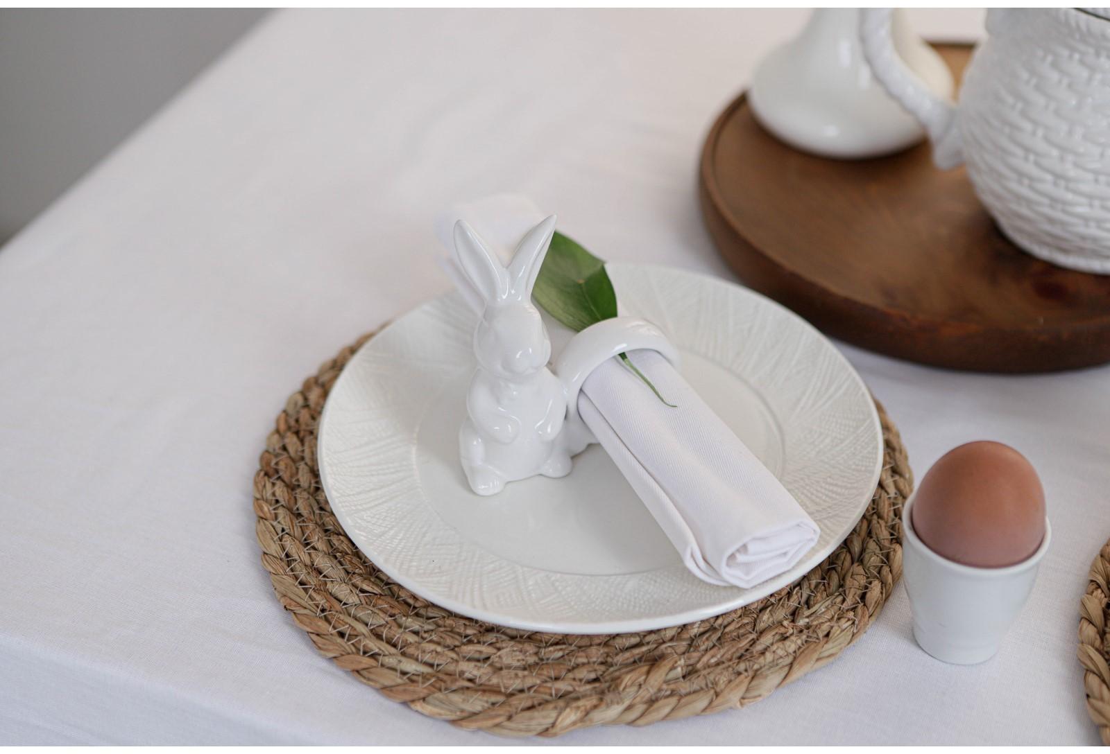 Кольцо для салфеток Доляна «Зайка», 9,1×4,3×10,5 см, цвет белый