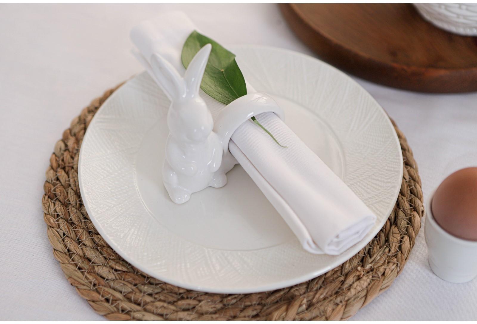 Кольцо для салфеток Доляна «Зайка», 9,1×4,3×10,5 см, цвет белый