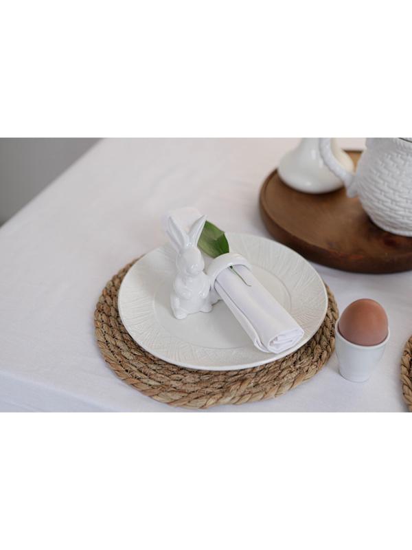 Кольцо для салфеток Доляна «Зайка», 9,1×4,3×10,5 см, цвет белый