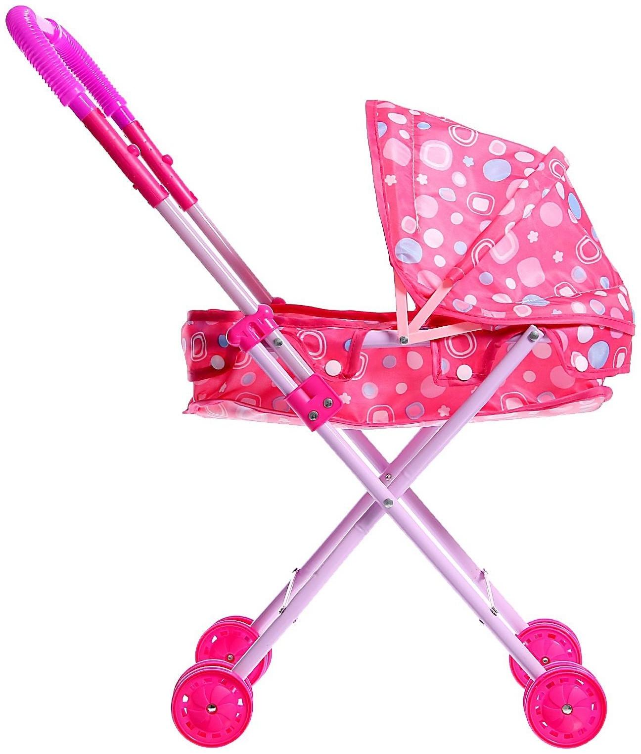 Коляска универсальная для кукол, со светом, металлический каркас