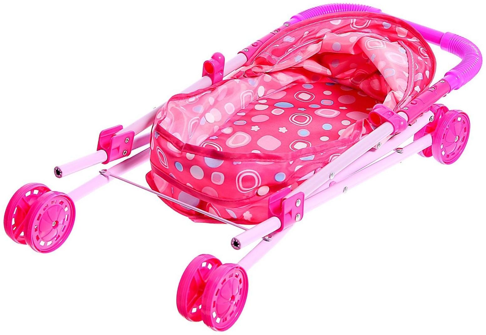 Коляска универсальная для кукол, со светом, металлический каркас