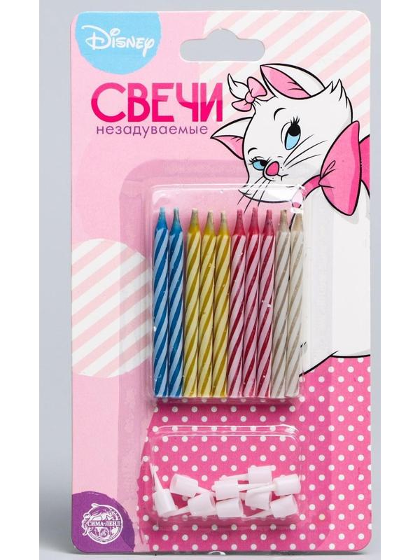 Свечи незадуваемые в торт, Коты аристократы, 10 шт.