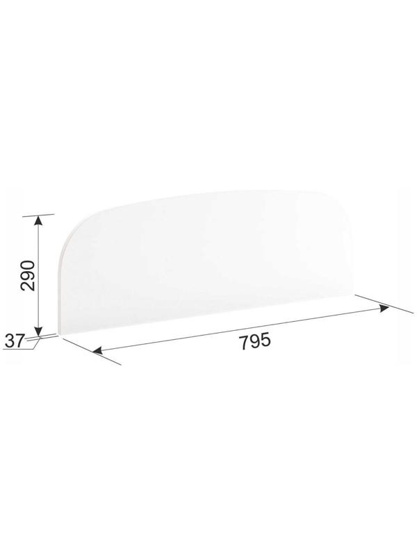 Бортик для кровати 795х37х290 белый