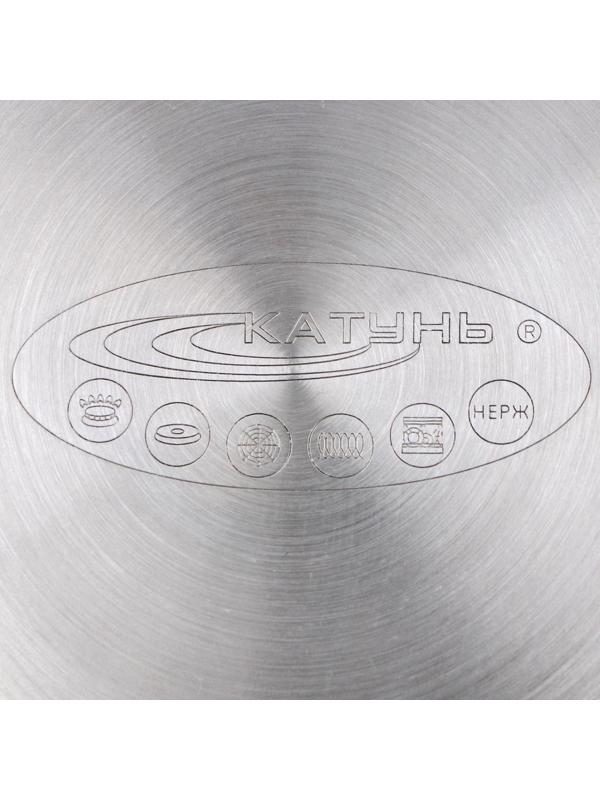 Ковш, 1 л, d=14 см, металлическая крышка, металлическая ручка, с теплораспределительным слоем