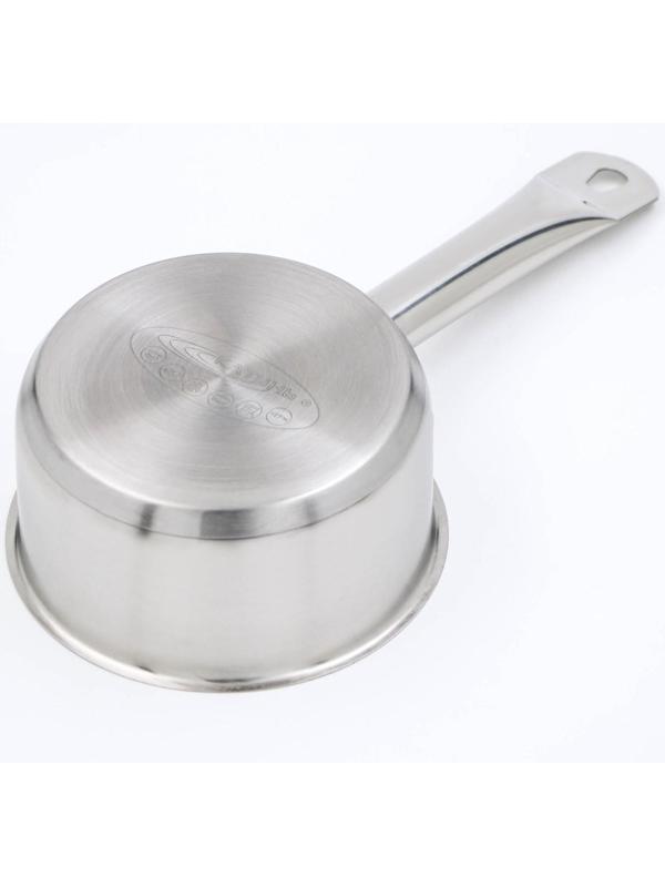 Ковш, 1 л, d=14 см, металлическая крышка, металлическая ручка, с теплораспределительным слоем