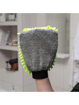 Варежка для деликатной уборки Raccoon, 22×15 см, 47 гр, микрофибра букли двухсторонняя