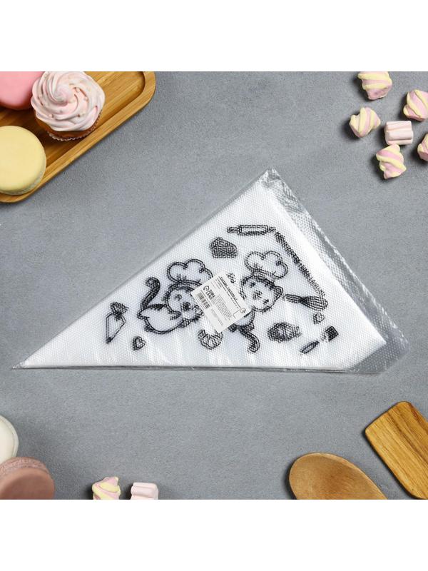 Кондитерские мешки «Котики» 35 х 20 см, 50 шт