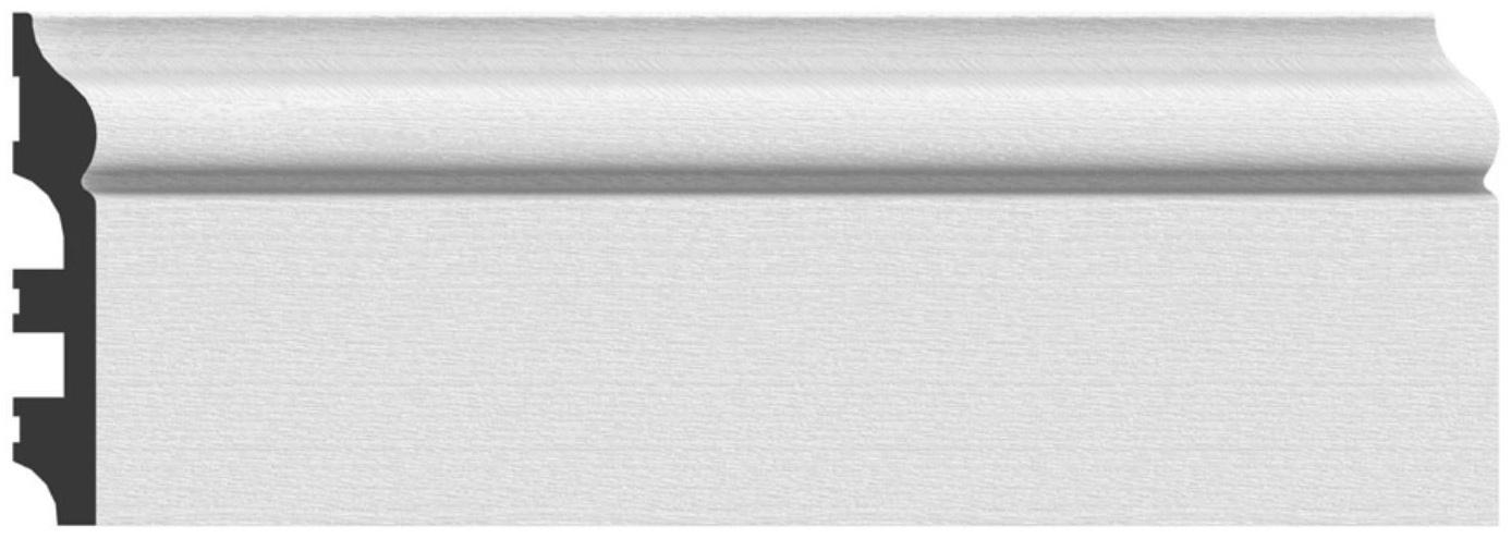 Плинтус пластиковый ударопрочный белый 80х13х2000мм