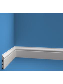 Плинтус пластиковый ударопрочный белый 80х13х2000мм