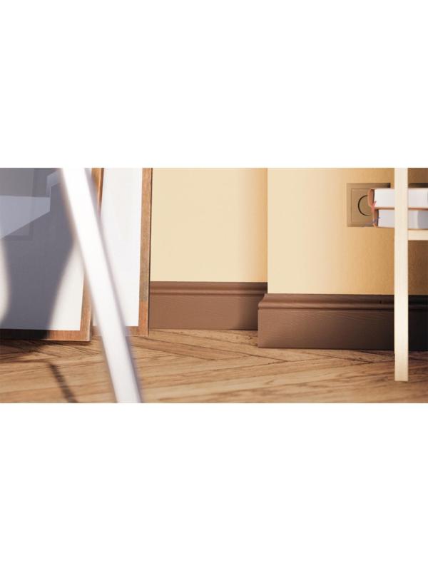 Плинтус пластиковый ударопрочный белый 80х13х2000мм