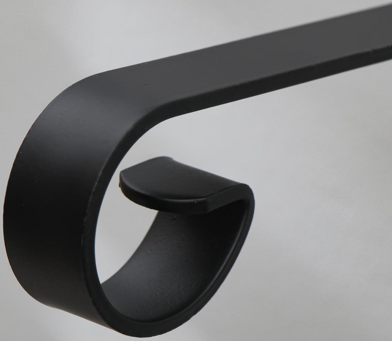 Кронштейн для кашпо, кованый, 22 см, металл, чёрный