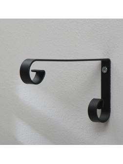 Кронштейн для кашпо, кованый, 22 см, металл, чёрный