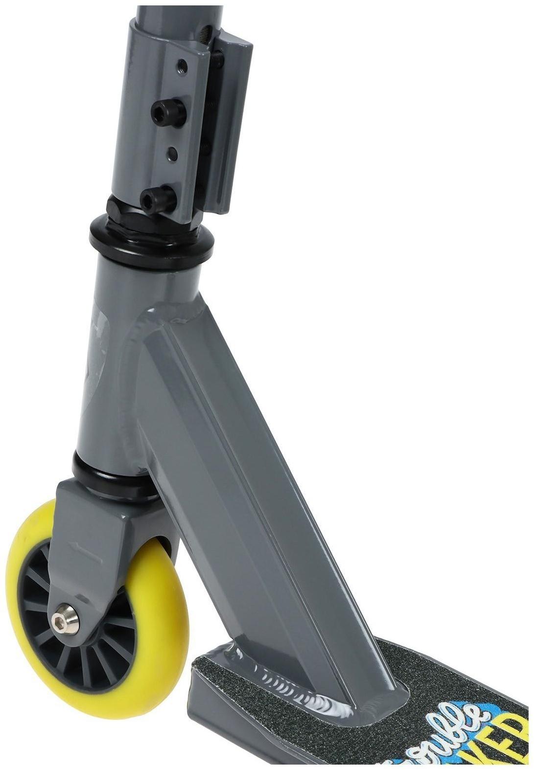 Самокат трюковый GRAFFITI, колёса PU/пластик 100 мм, ABEC 9, жёсткость 85А