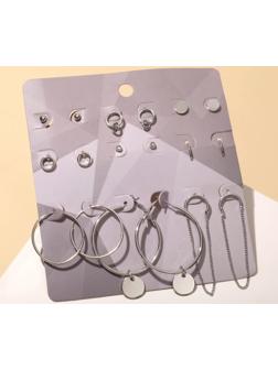 Серьги набор 9 пар 
