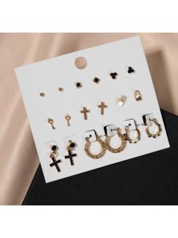 Серьги набор 9 пар 