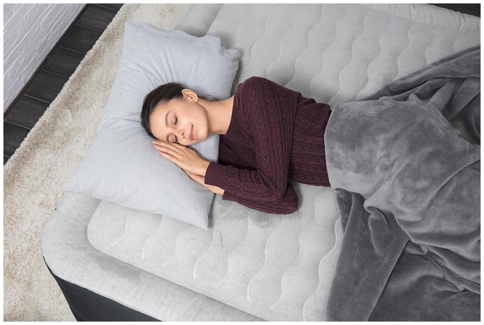 Кровать надувная Fortech, 203 x 152 x 46 см, со встроенным электронасосом, 69075 Bestway