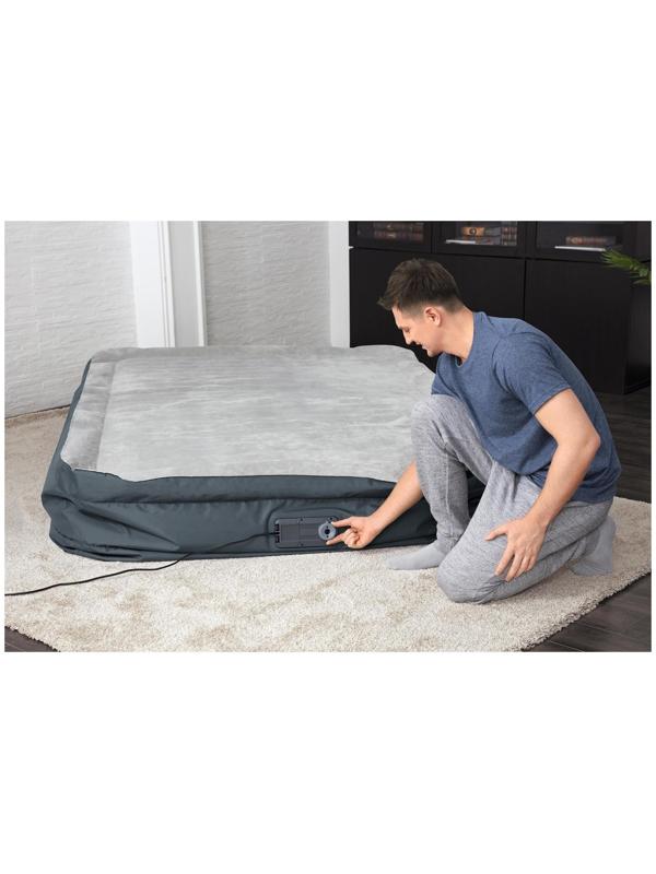 Кровать надувная Fortech, 203 x 152 x 46 см, со встроенным электронасосом, 69075 Bestway