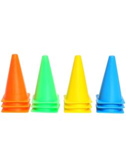 Конус-фишка разметочная, высота 10 см, набор 12 шт.