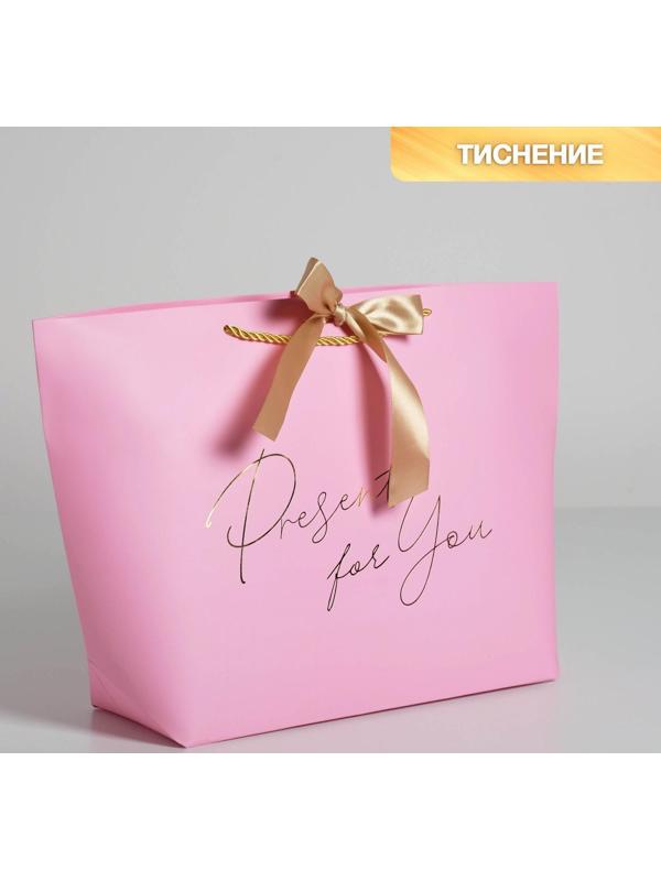 Пакет подарочный «Present for you», 30 х 27.5 х 12 см