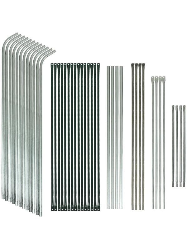 Теплица, 3.7 × 2.45 × 2.1 м, оцинкованный каркас, профиль 25 × 25 мм, спанбонд 90 г/м²