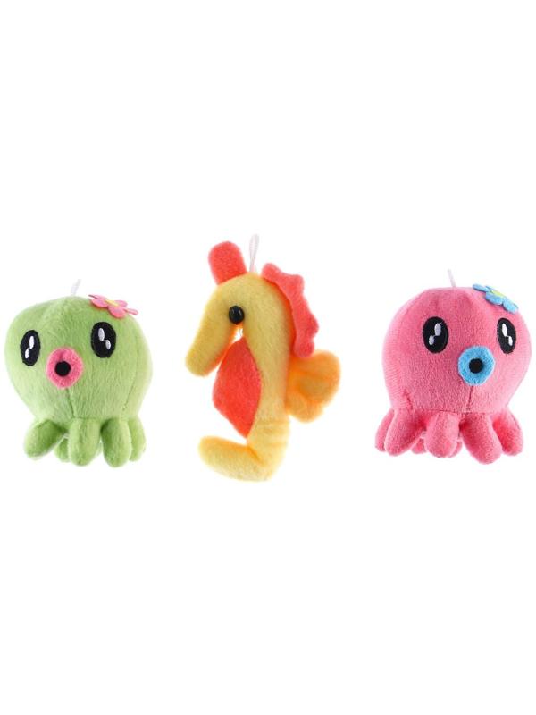 Дуга игровая мягкая на коляску/кроватку «Осьминожки», 3 игрушки, МИКС, р-р 24-84