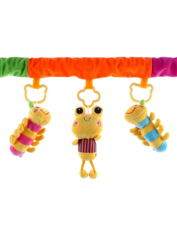 Дуга игровая мягкая на коляску/кроватку «Гусенички», 3 игрушки, МИКС, р-р 24-84
