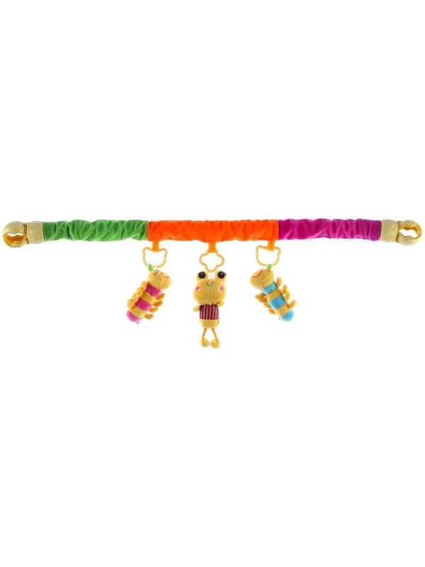 Дуга игровая мягкая на коляску/кроватку «Гусенички», 3 игрушки, МИКС, р-р 24-84