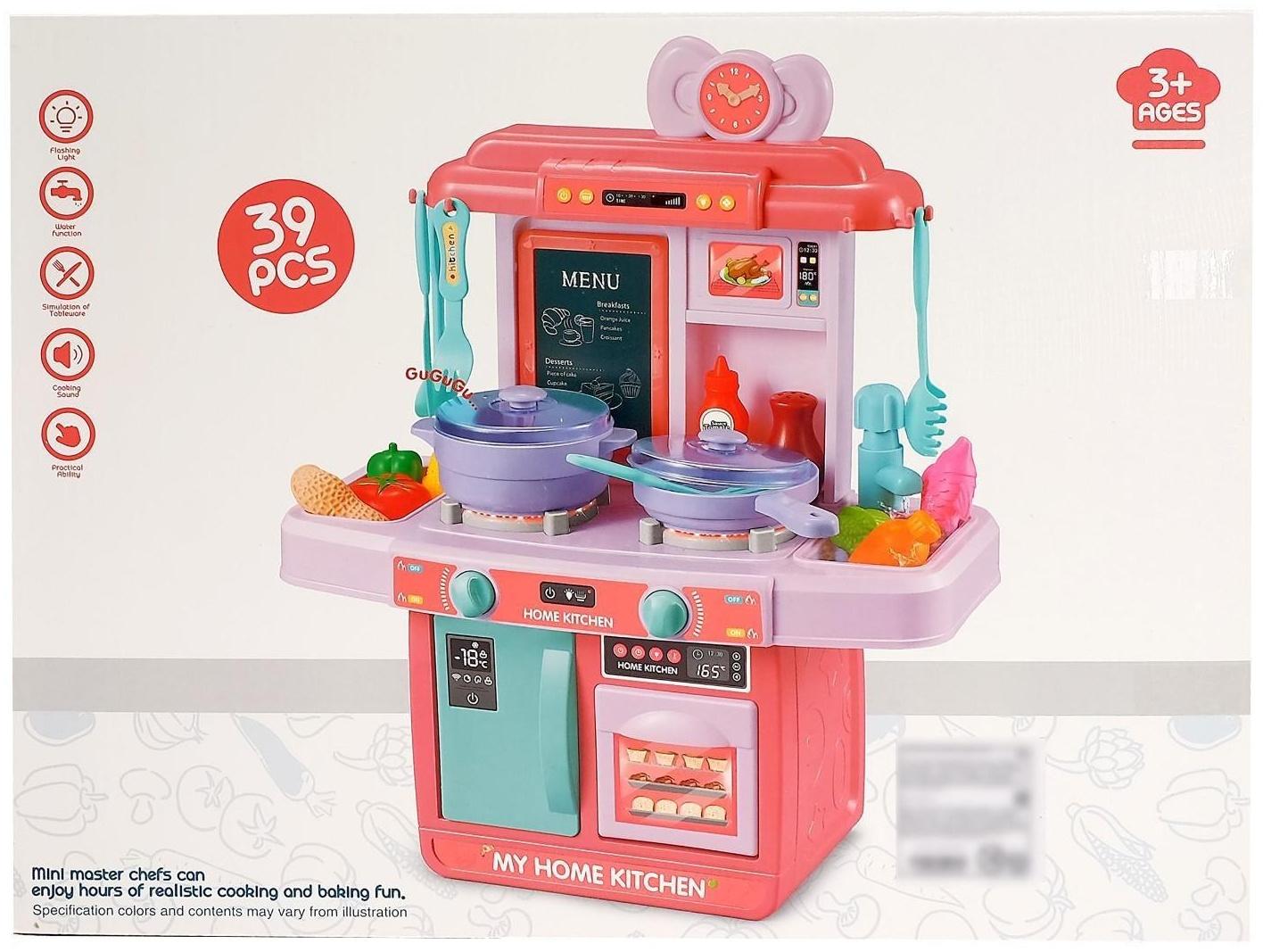 Игровой набор «Милая кухня» с аксессуарами, свет, звук, вода из крана, 39 предметов