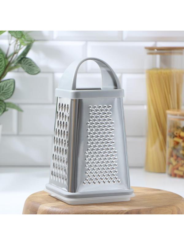 Тёрка с контейнером «Синтай», 13×13,5×24 см, цвет ручки чёрный