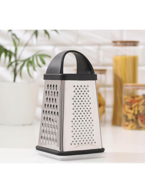 Тёрка с контейнером «Синтай», 13×13,5×24 см, цвет ручки чёрный