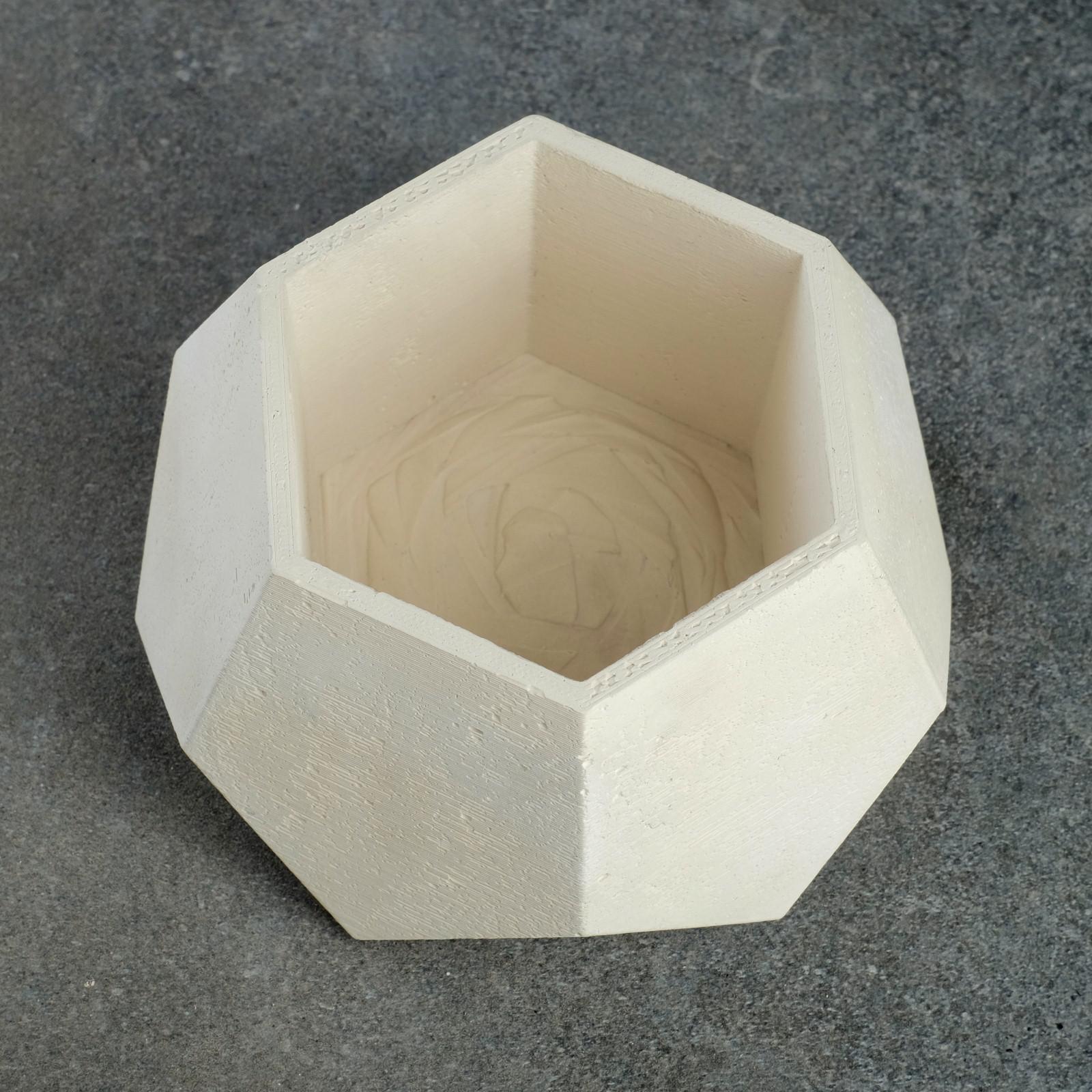 Кашпо Шестиугольник 13 х 7,5 см белое