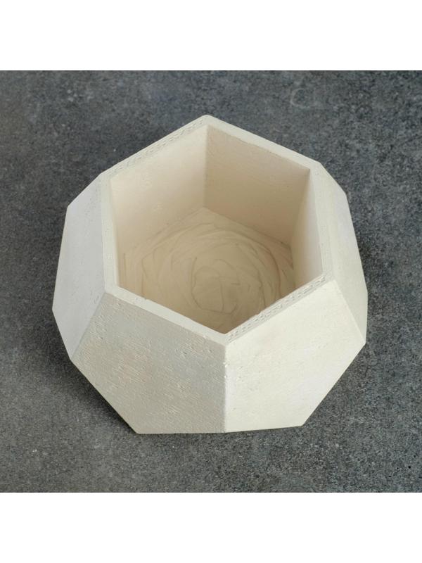 Кашпо Шестиугольник 13 х 7,5 см белое