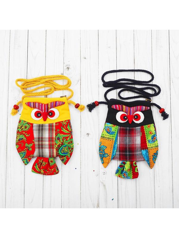 Мягкая сумочка «Совушка», лоскутная, виды МИКС