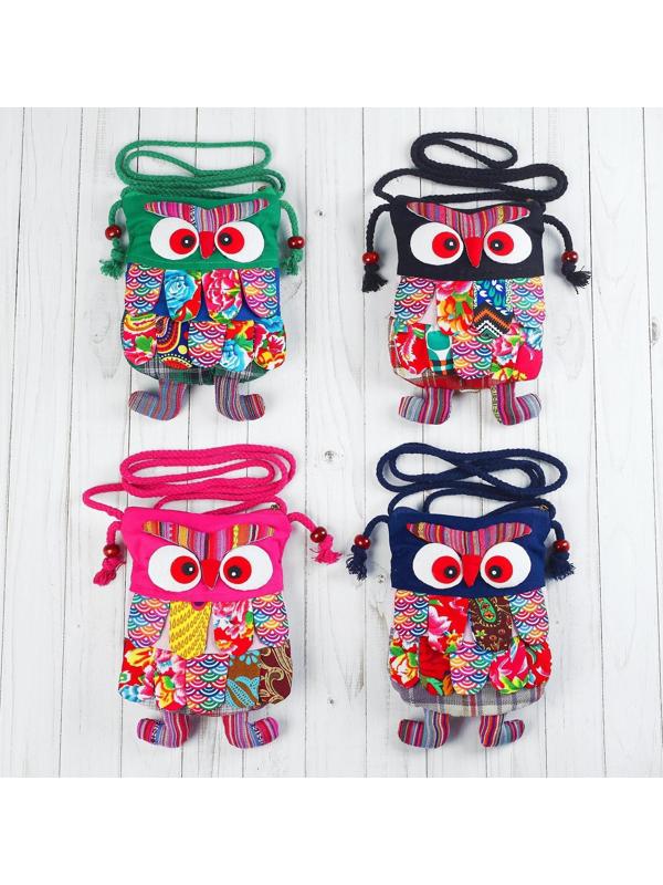 Мягкая сумочка «Совушка», лоскутная, виды МИКС