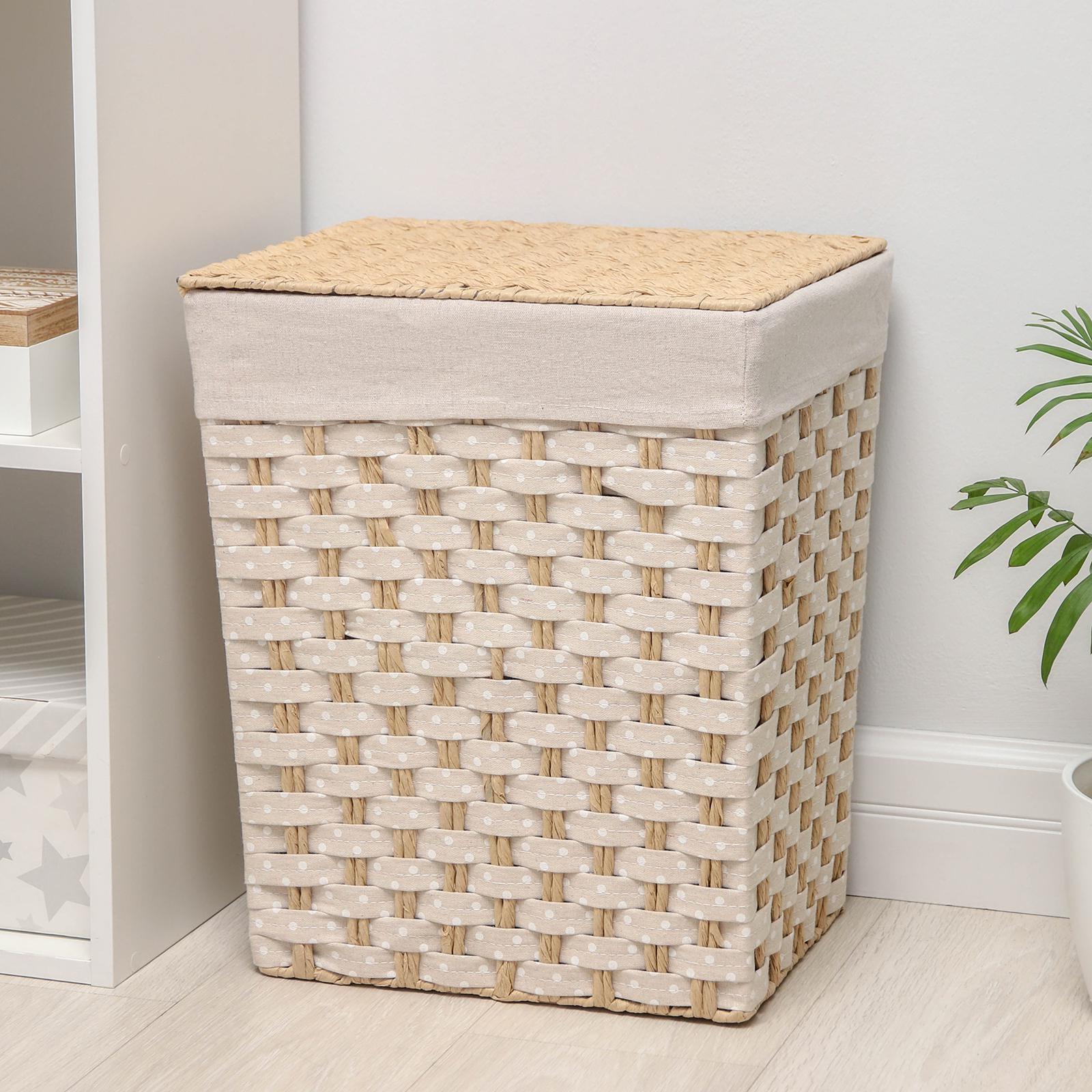 Корзина для хранения плетёная Доляна «Уют», 39×29×48 см