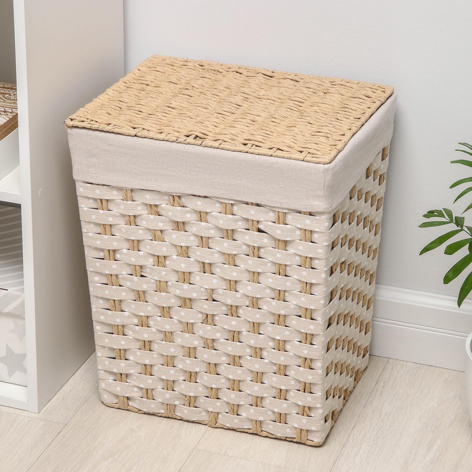 Корзина для хранения плетёная Доляна «Уют», 39×29×48 см