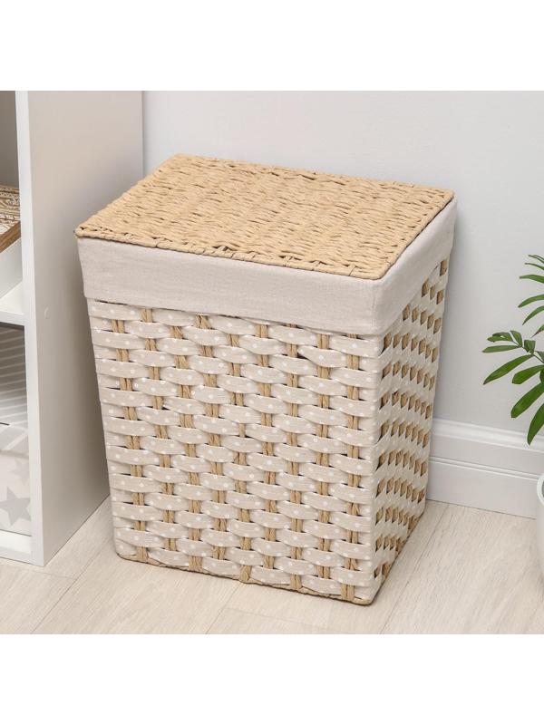 Корзина для хранения плетёная Доляна «Уют», 39×29×48 см