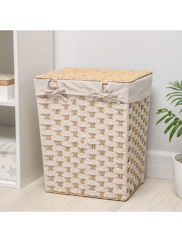 Корзина для хранения плетёная Доляна «Уют», 39×29×48 см