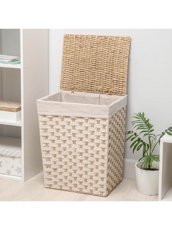 Корзина для хранения плетёная Доляна «Уют», 43×34×53 см