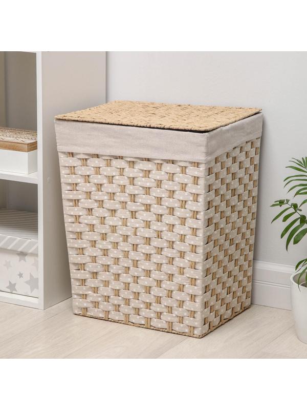 Корзина для хранения плетёная Доляна «Уют», 43×34×53 см